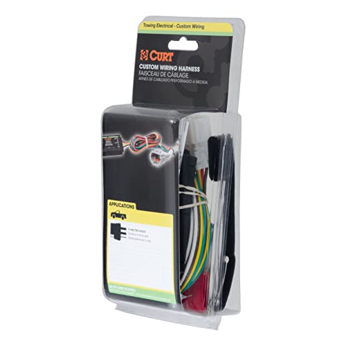 CURT 55310 Vehicle-Side Custom 4-Pin Trailer Wiring Harness, - Product Imagery