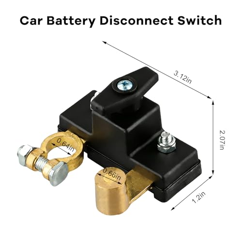 Battery Disconnect Switch, 12V/24V Heavy Duty Power Cut Off - Product Imagery