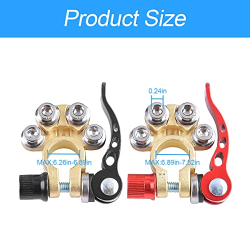 Moly Magnolia 2PCS 4-Way Quick-Release Car Battery Terminal - Product Imagery