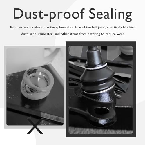 6PCS Ball Joint Boots Replacement,Rubber Tie Rod Boots Dust - Product Imagery