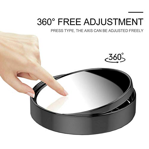 2 pcs Blind Spot Mirrors, 2" Round HD Glass Convex 360° Wide - Product Imagery