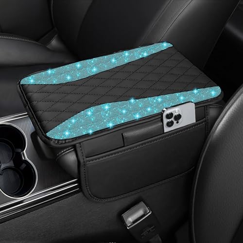 NBTEPEM Bling Car Center Console Cover, Leather Middle Console - Product Imagery