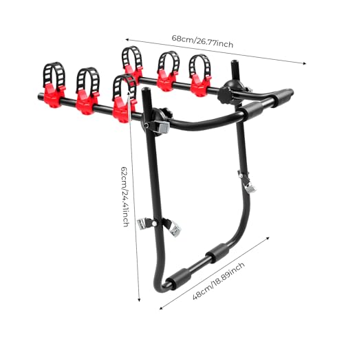 Car Bicycle Rack 3-Bike, Vehicle Trunk Mount Bike Rack F Frame - Product Imagery