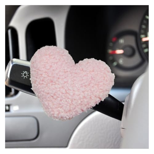 Cute Heart Car Wiper Shift Handle Decoration (Pink) - Product Imagery
