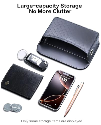 Self-Adhesive Car Seat Side Pocket Organizer with Cable Port - - Product Imagery
