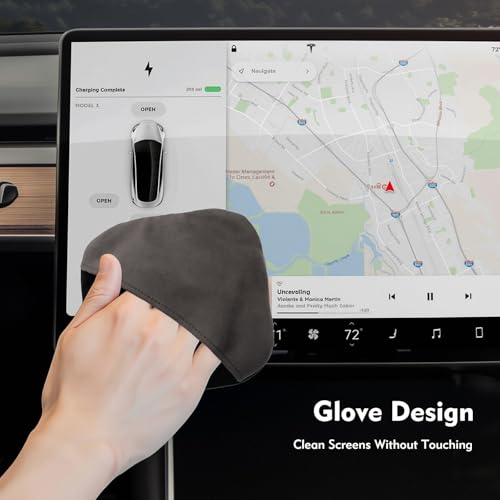 Car Screen Cleaner Pad with Acrylic Storage Box - Microfiber - Product Imagery