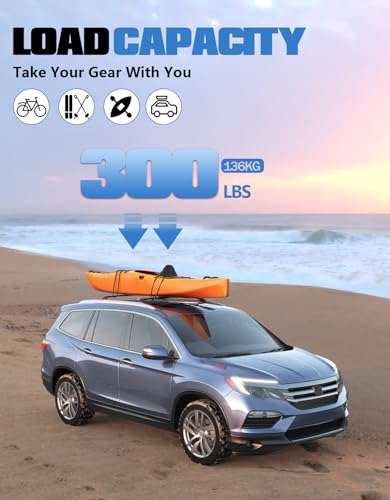 FengYu Roof Rack Cross Bars for Honda Pilot 2016-2022 with Flush - Product Imagery