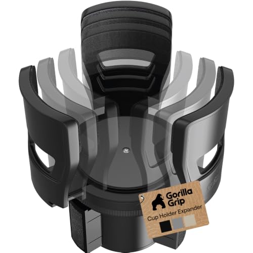 GORILLA GRIP Patent Pending Adjustable Car Cup Holder Expander, - Product Imagery