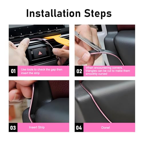Car Interior Moulding Trim Strip, 33Ft/10M Car Flexible - Product Imagery
