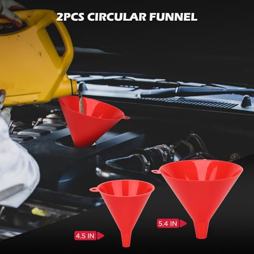 22-Piece No-Spill Coolant Filling Funnel Kit and Siphon Hose - Product Imagery