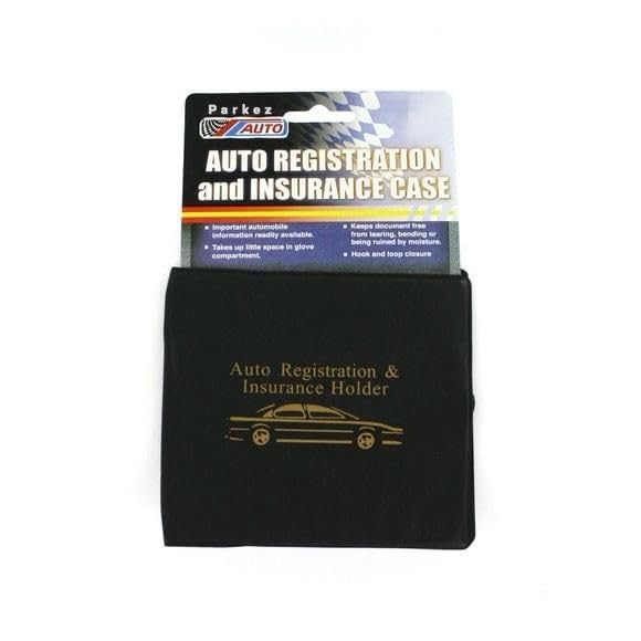 ESSENTIAL Car Auto Insurance Registration BLACK Document Wallet - Product Imagery