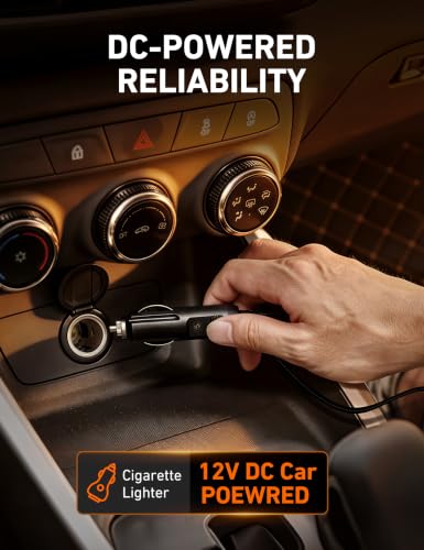 AstroAI AIRUN H Tire Inflator Portable Air Compressor, 12V DC - Product Imagery