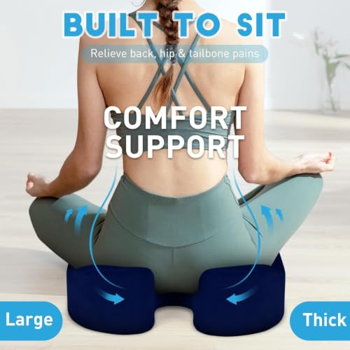 BlissTrends Memory Foam Seat Cushion for Office Chair & Car - Product Imagery