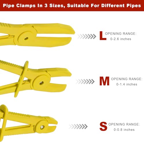 6 PCS Hose Clamp Pliers, 3 Size Plastic Hose Pinch Clamp Tools - Product Imagery