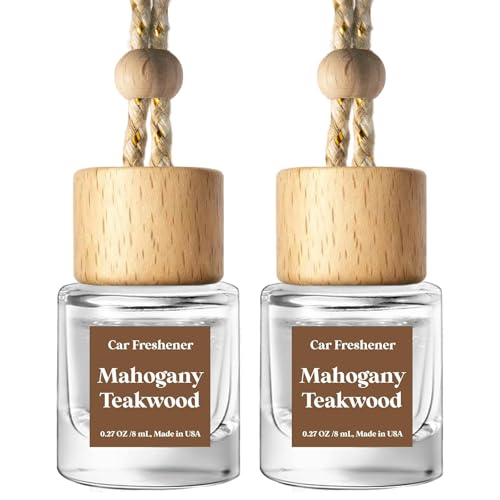 C Classy Car Air Freshener Hanging 2 Pack, Mahogany Teakwood - Product Imagery