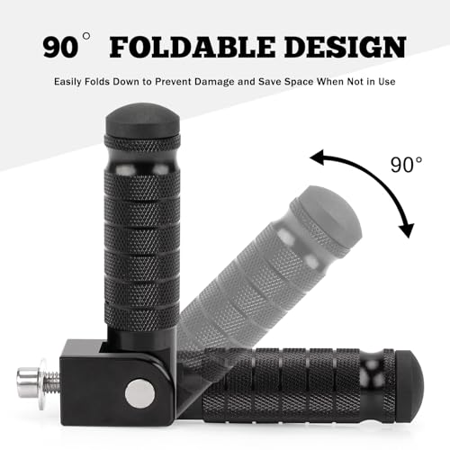 XINGWU M8 Motorcycle Foot Pegs 90 Degree Foldable Bike Pegs CNC - Product Imagery
