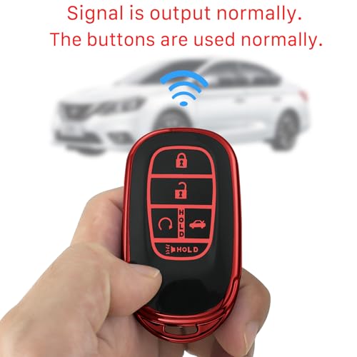 Kirsnda Key Fob Cover Compatible with Honda,with metal buckle,5 - Product Imagery