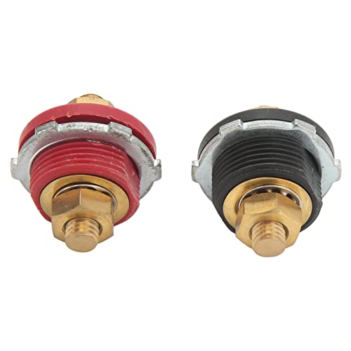 2 Pcs 3/8in Thru Panel Battery Terminal Connector, 250A Positive - Product Imagery