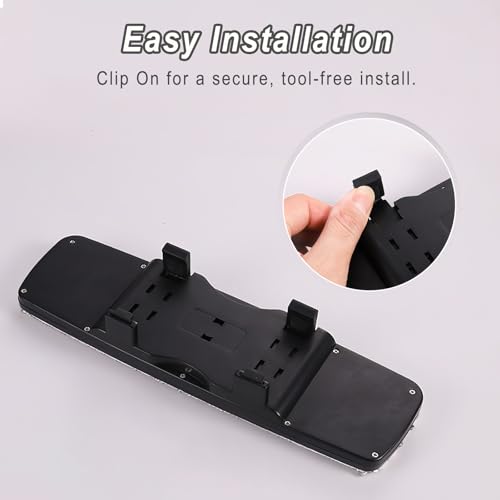 Bling Rhinestone Rearview Mirror, Clip-On Car Panoramic Rear - Product Imagery