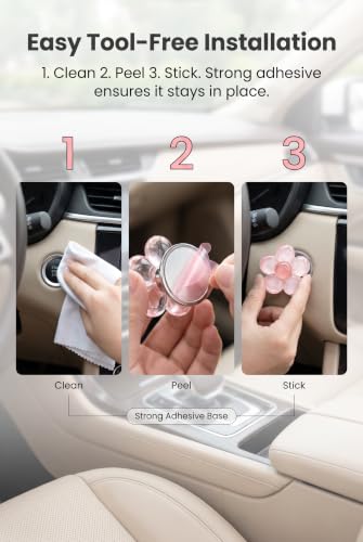 Car Push to Start Button Cover, Cute 3D Flower Start Button - Product Imagery