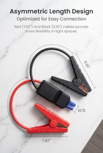 Car Jump Starter Clamps, Jumper Clamps with EC5 Connector, 12V - Product Imagery