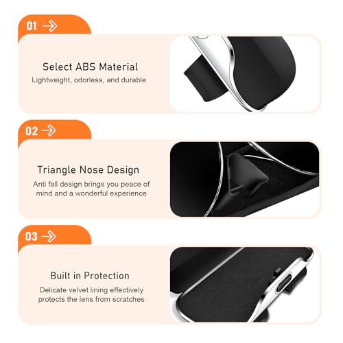 Car Visor Sunglass Holder, ABS Anti-scratch Eyeglasses - Product Imagery