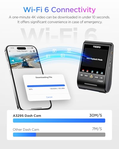 VIOFO A329S 4K+2K+2K Dash Cam Front Cabin and Rear, STARVIS 2 - Product Imagery