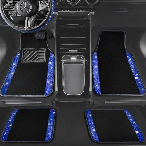 CAR PASS Bling Rhinestones Diamond Car Floor Mat,Sparkly Glitter - Product Imagery