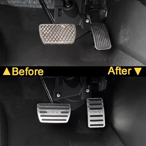 Auto Aluminum Pedal Covers Set for Honda CRV 2017-2025 No Drill - Product Imagery