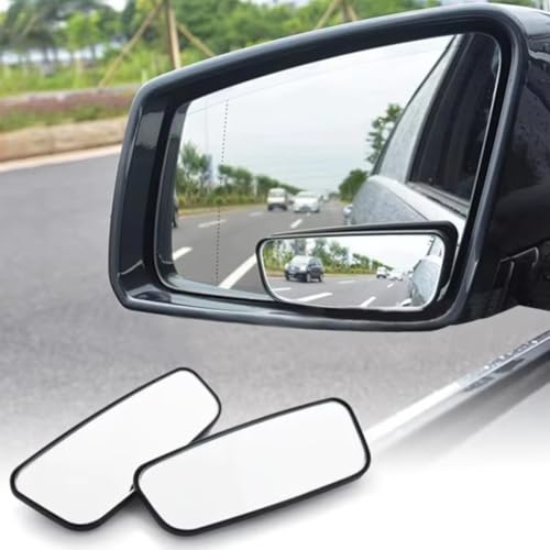 2 Pack Rectangle Blind Spot Mirror, HD Convex Wide Angle - Product Imagery