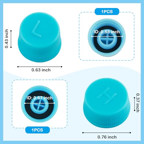2PCS Car Air Conditioner Valve Caps,Dustproof Car AC Caps with - Product Imagery