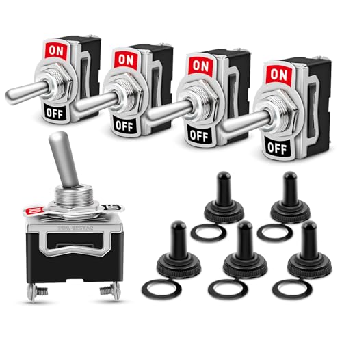 Nilight 90012E Heavy Duty Rocker Toggle 15A 250V 20A 125V SPST - Product Imagery