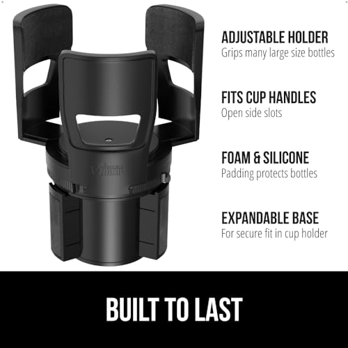 GORILLA GRIP Patent Pending Adjustable Car Cup Holder Expander, - Product Imagery