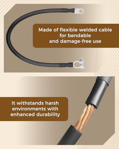 1/0 AWG Battery Cable with Battery Terminals Fits for Power - Product Imagery