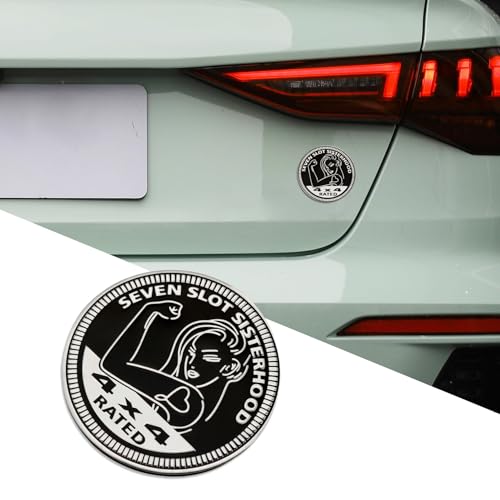 3D Metal Car Badges Emblems, Seven Slot Sisterhood 4x4 Badge - Product Imagery