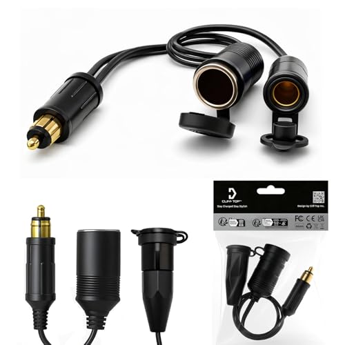 Cliff Top Hella DIN Motorcycle Cigarette Lighter Adapter 12V/24V - Product Imagery