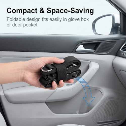 Adjustable Car Ceiling Clothes Hanger Strap, Thickened Segment - Product Imagery