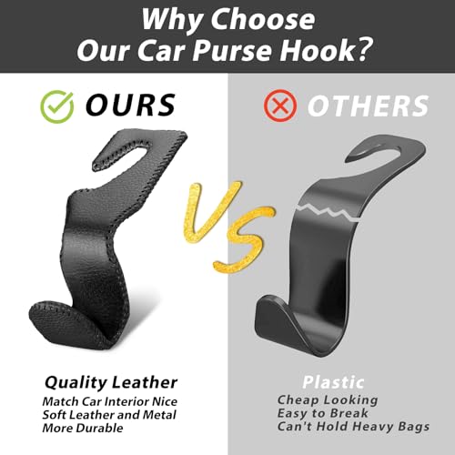 Purse Hook for Car Seat Headrest, Seat Back Storage Hook - Product Imagery