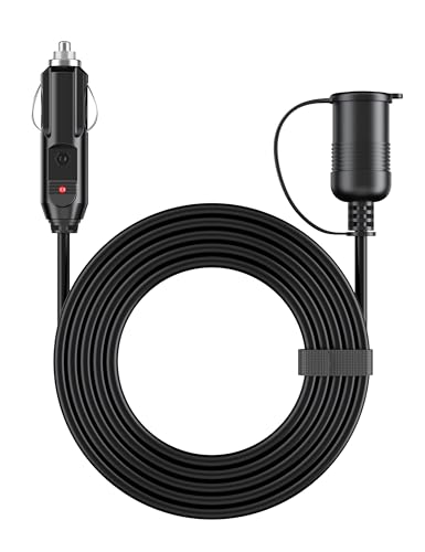 AstroAI 12Ft/12V Cigarette Lighter Cord, 120W/15A Male to Female - Product Imagery