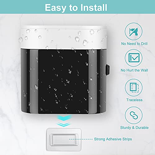 GFWARE Toothbrush Holder Toothpaste Dispenser Wall Mounted with - Product Imagery