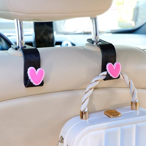 Car Seat Headrest Hook, Cute Heart Design Universal Vehicle - Product Imagery