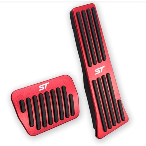LEXLEY 2PCS Anti-Slip Aluminum Brake Gas Pedal Pads,Auto No - Product Imagery