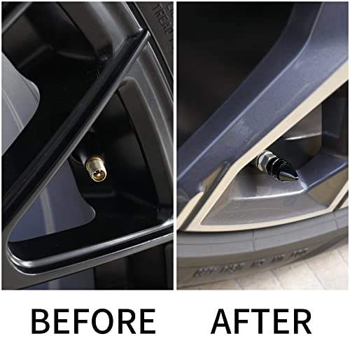 SINGARO Car Tire Valve Caps, 4 Pieces of Universal Aluminum - Product Imagery