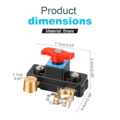 4 Pack Battery Disconnect Switch 12V 24V,Heavy - Product Imagery