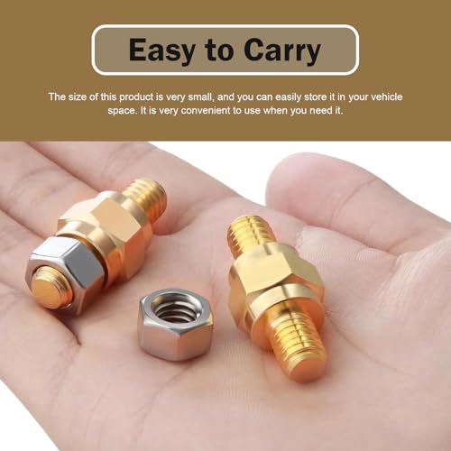 2 PCS Side Post Battery Terminal, 3/8 "-16 & 3/8 "-24 Copper - Product Imagery
