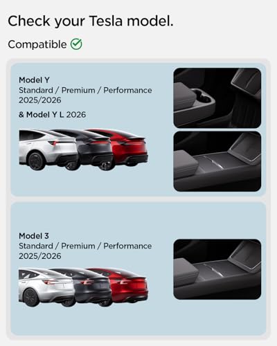 Spigen Armrest Cover for Tesla Model Y Juniper & YL & 3 Highland - Product Imagery