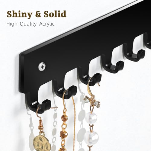 Acrylic Necklace Holder 2 Pack Wall Mounted Necklace Organizer - Product Imagery