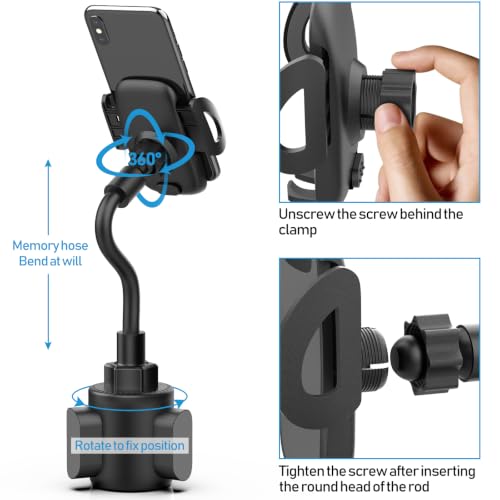 Phone Holders for Your Car, Adjustable Gooseneck Cup Car Phone - Product Imagery