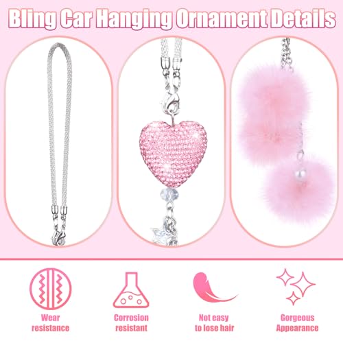 Bling Car Hanging Ornament, Bling Car Mirror Hanging Accessories - Product Imagery