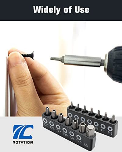 ROTATION 14-Piece Tamper Resistant Star Bits, Chrome Vanadium - Product Imagery